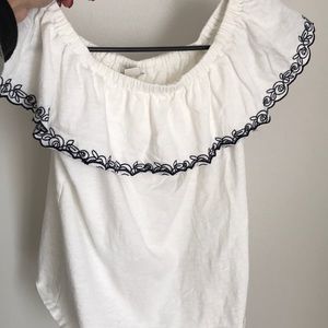 Jcrew strapless white top